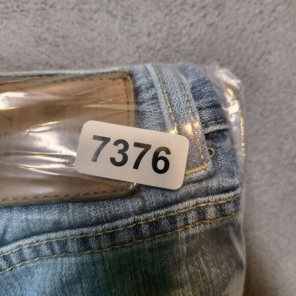 Calvin Klein Jeans Mens 35x32 Blue Relaxed Straight Leg Distressed Denim - Picture 11 of 11